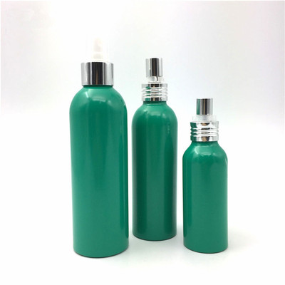 Green Bottle with Aluminum Sprayer